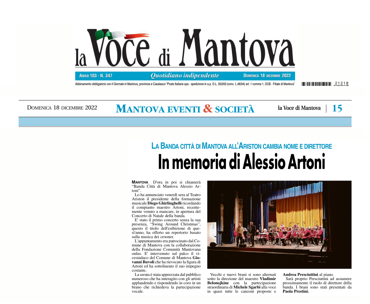 Voce MN 18 12 22 In memoria di Alessio Artoni